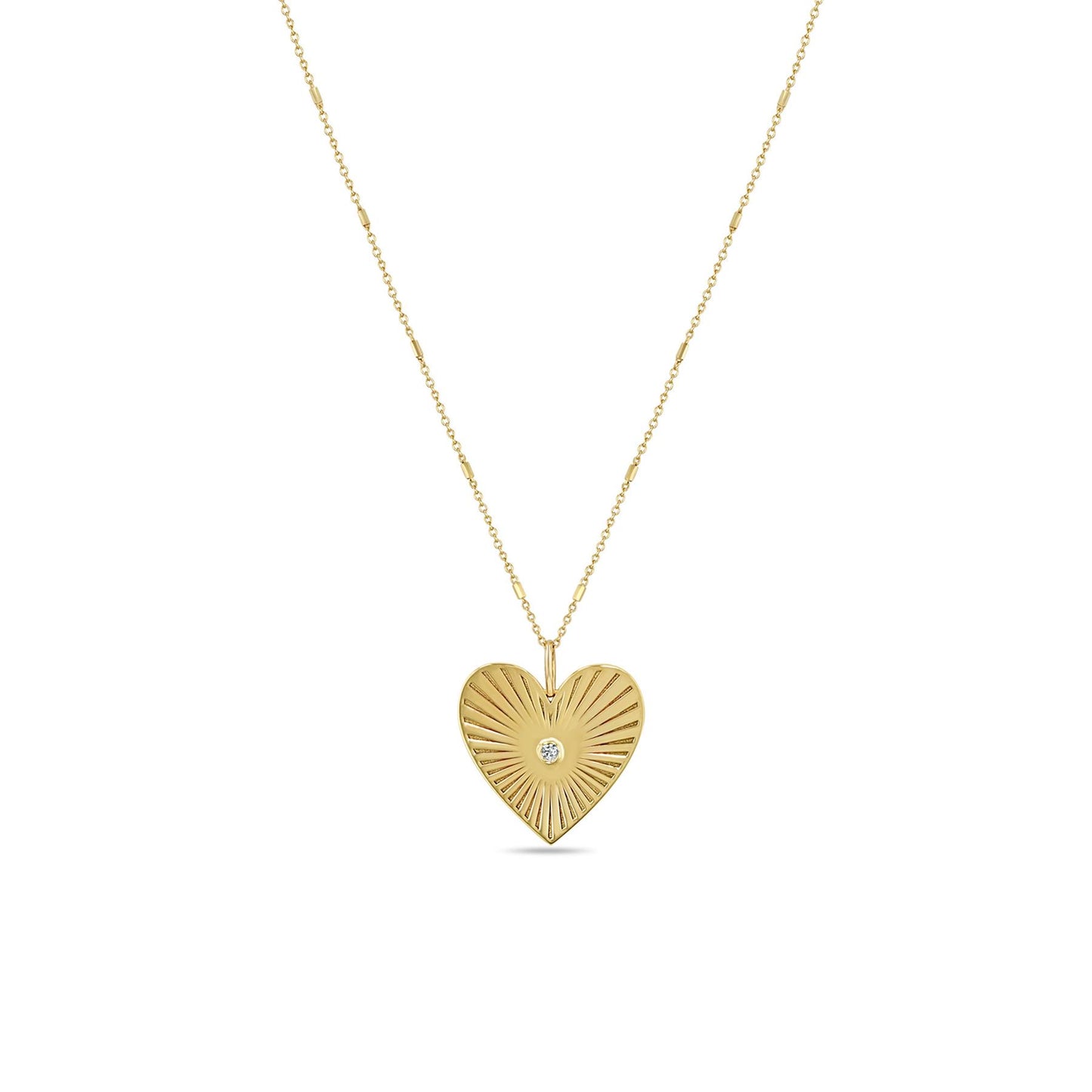 Radiant Heart Diamond Medallion Necklace