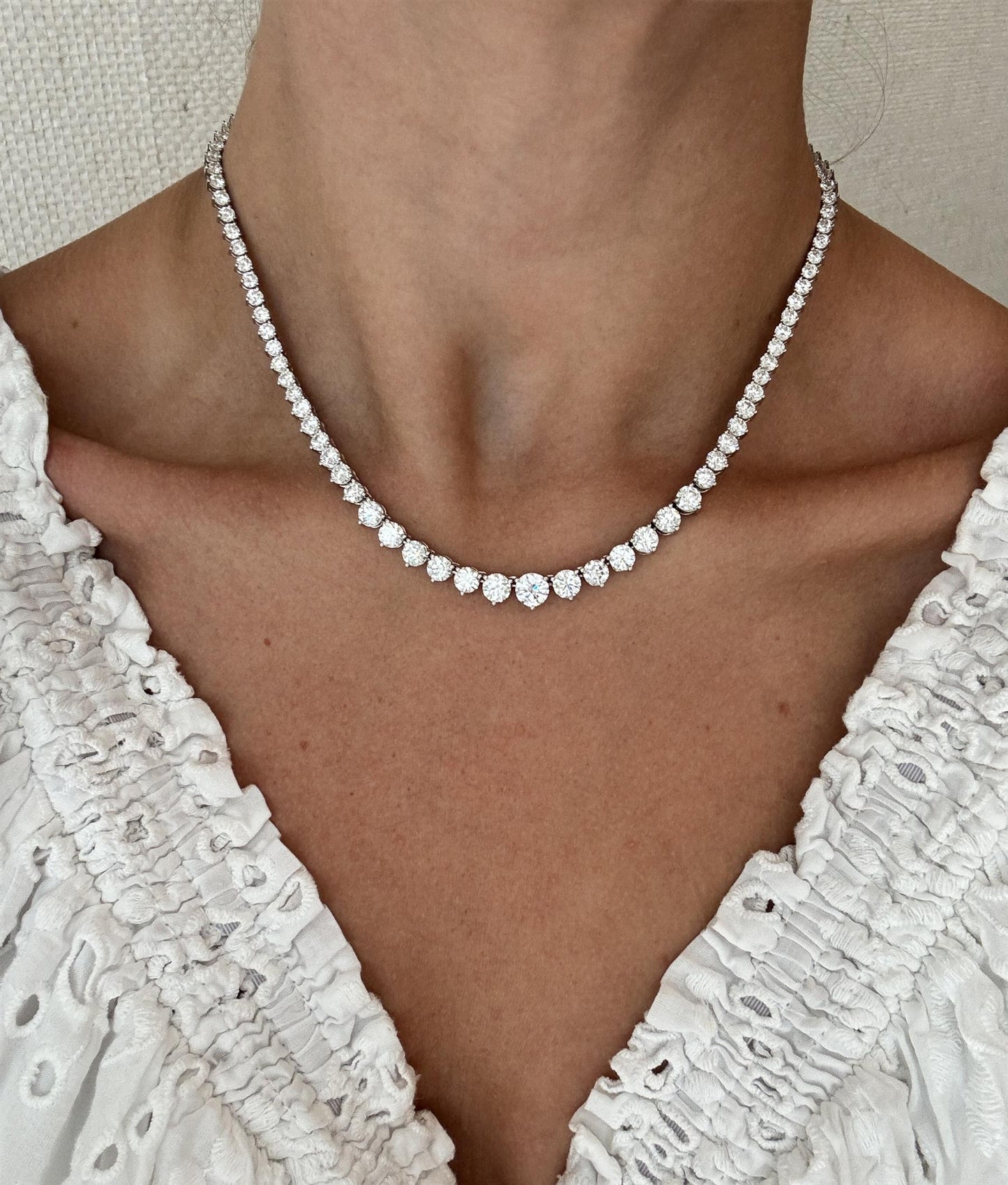 Graduating Riviera Diamond Necklace