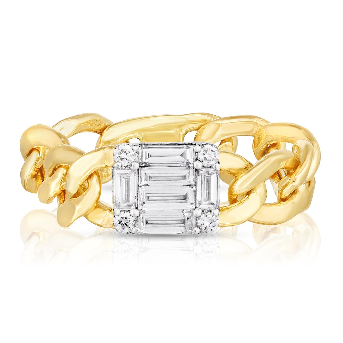Emerald Illusion Chain Ring