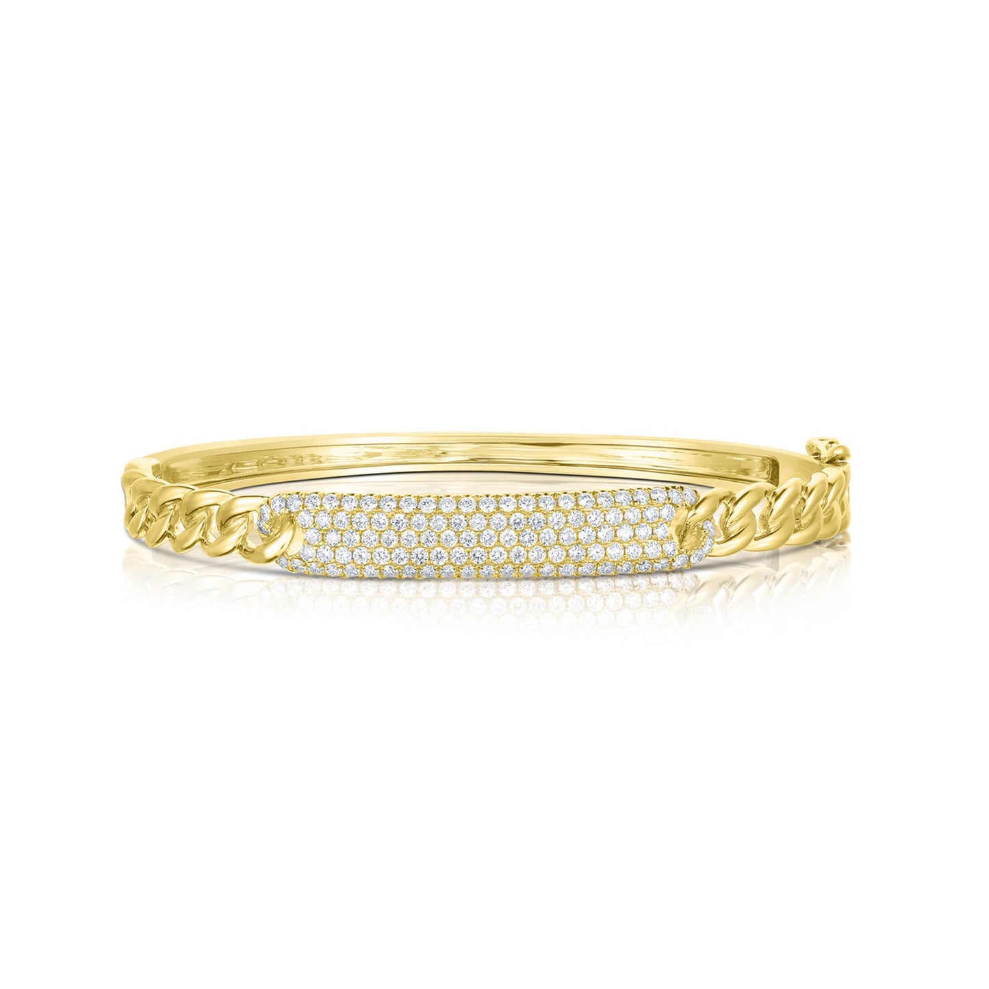 Pave Diamond ID Chain Link Bangle