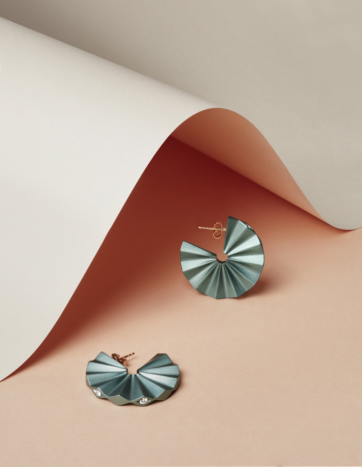 Kaki Mamo Mini Diamond Hoop Earrings