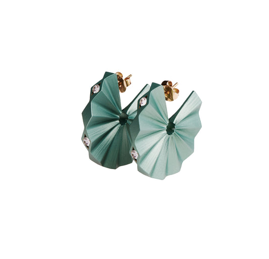 Kaki Mamo Mini Diamond Hoop Earrings