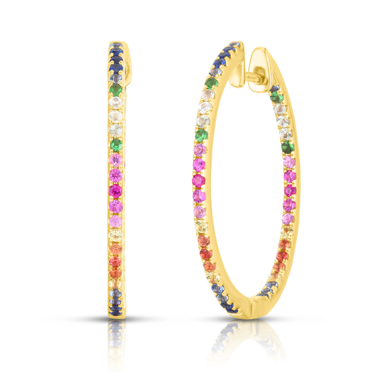 Rainbow Hoop Earrings