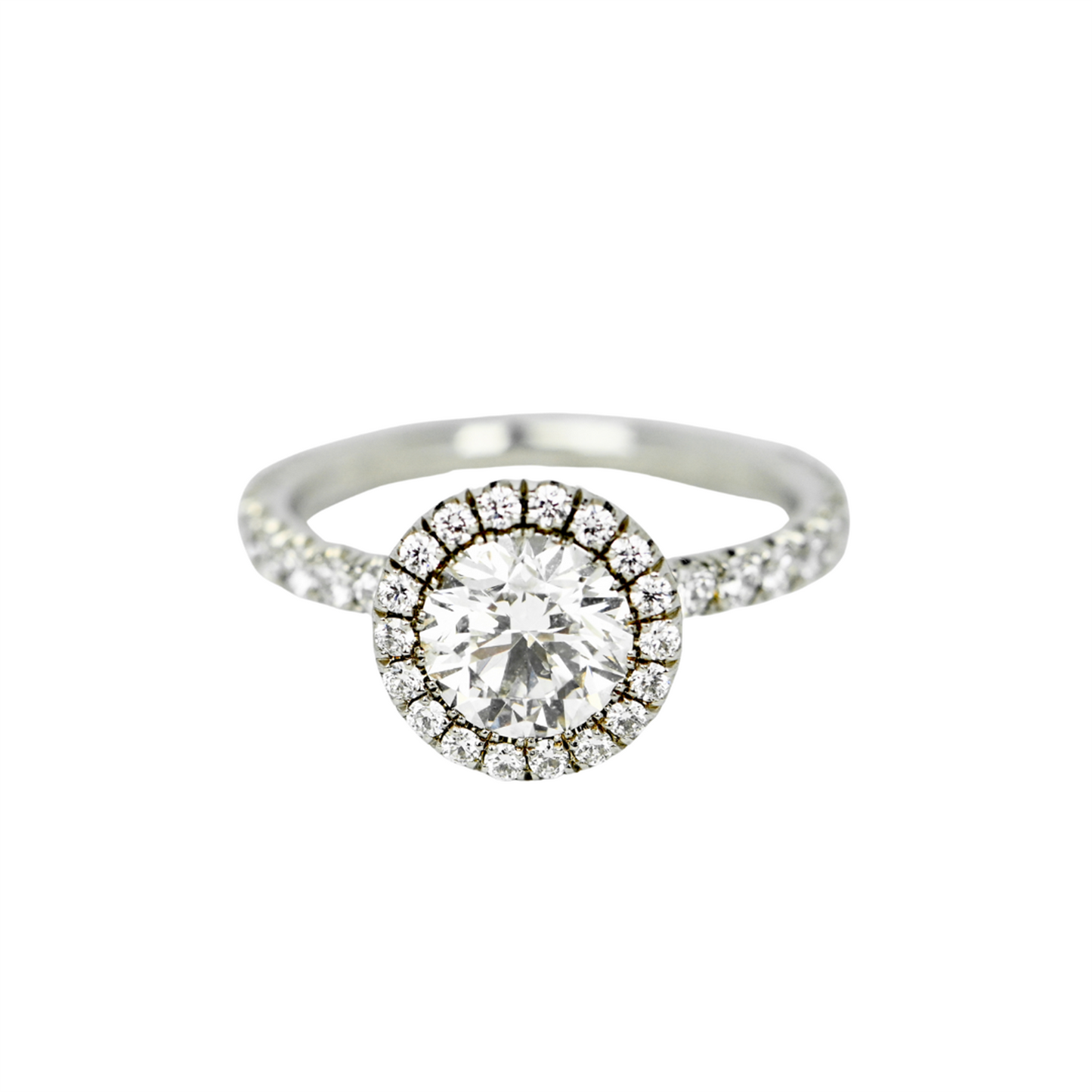 Round Diamond Halo Engagement Ring