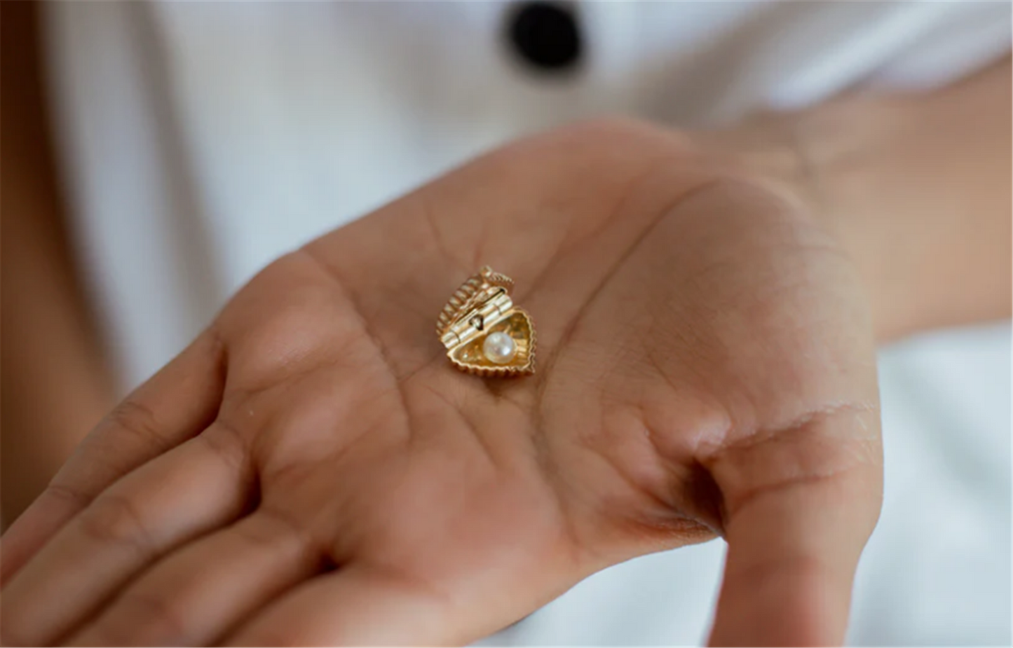 Petite Open Heart Diamond Locket by Renna