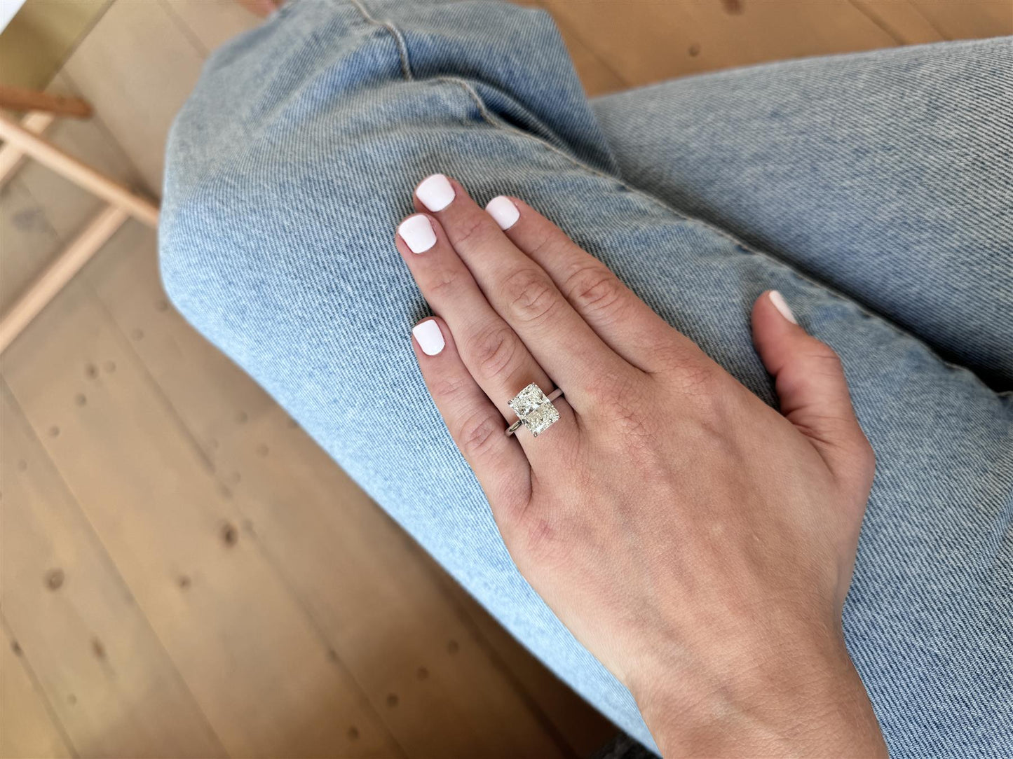 Radiant Cut Solitare Engagement Ring