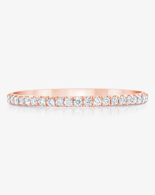 14K Rose Gold Micro Pavé Eternity Band