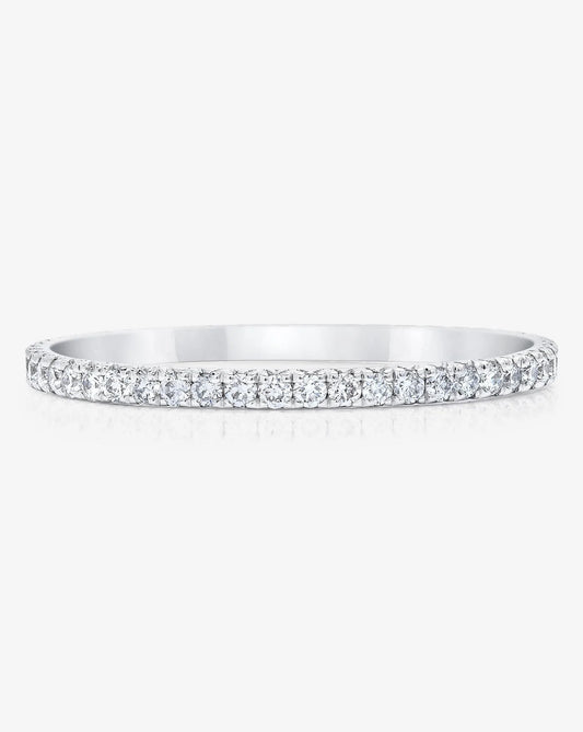 14K White Gold Micro Pavé Eternity Band