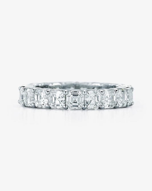 Asscher Cut Eternity Band in Platinum