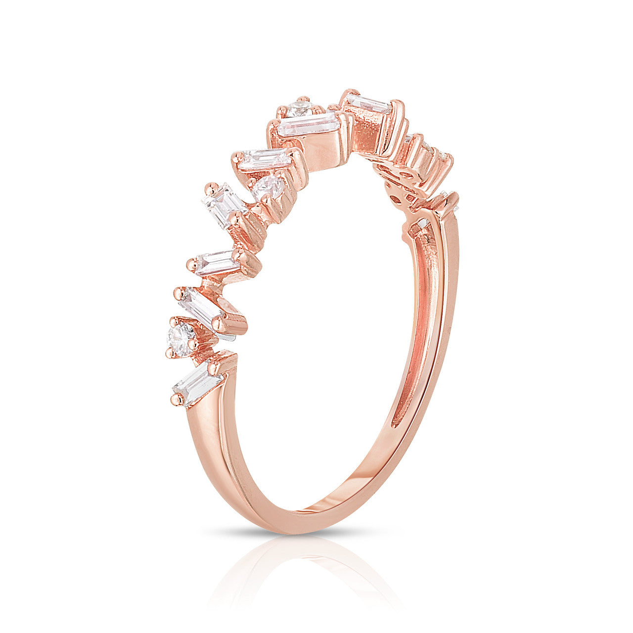 Baguette and Round Diamond Ring