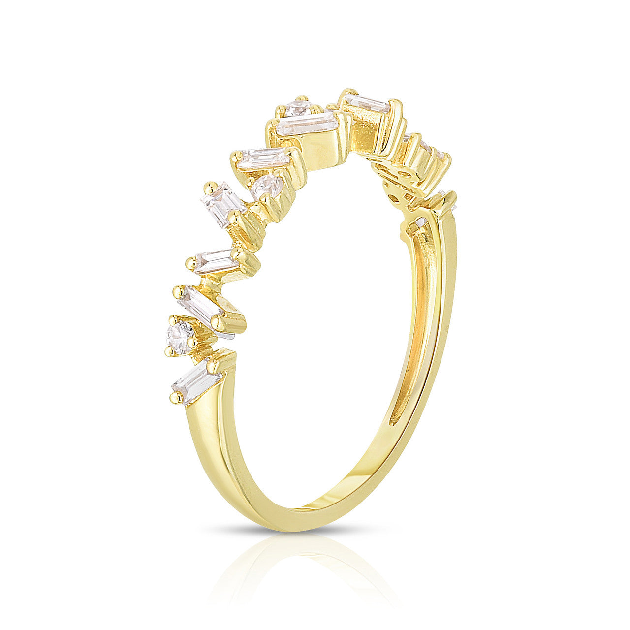 Baguette and Round Diamond Ring
