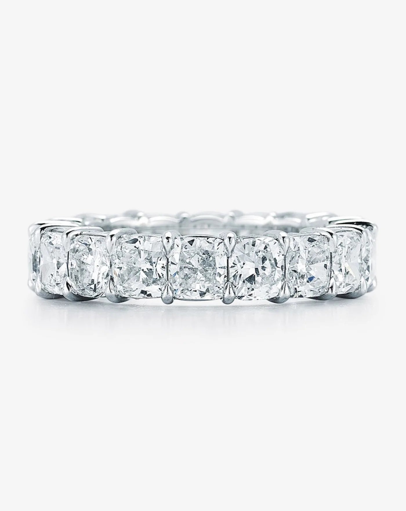 Cushion eternity deals ring