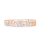 Half and Half Stackable Diamond Ring in Rose Gold