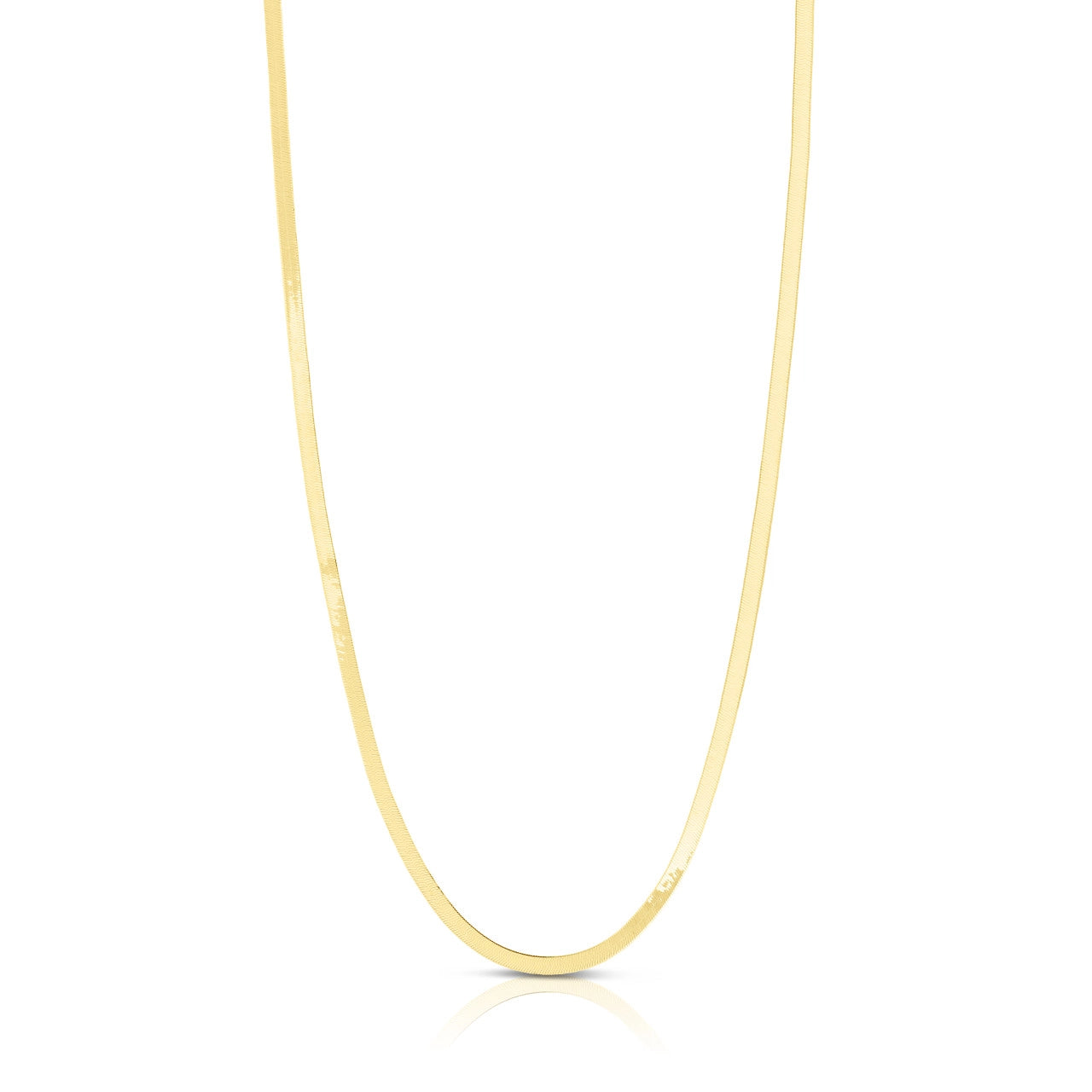 Herringbone Chain Necklace 2.8mm in Yellow Gold