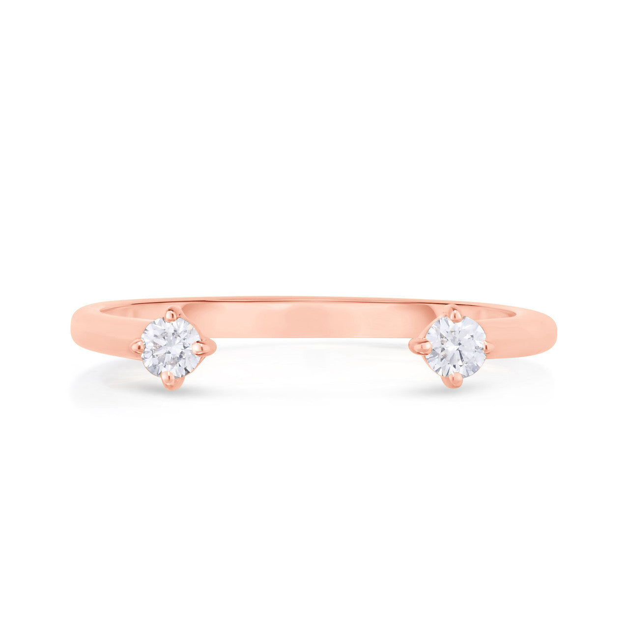Open Diamond Ring in Rose Gold