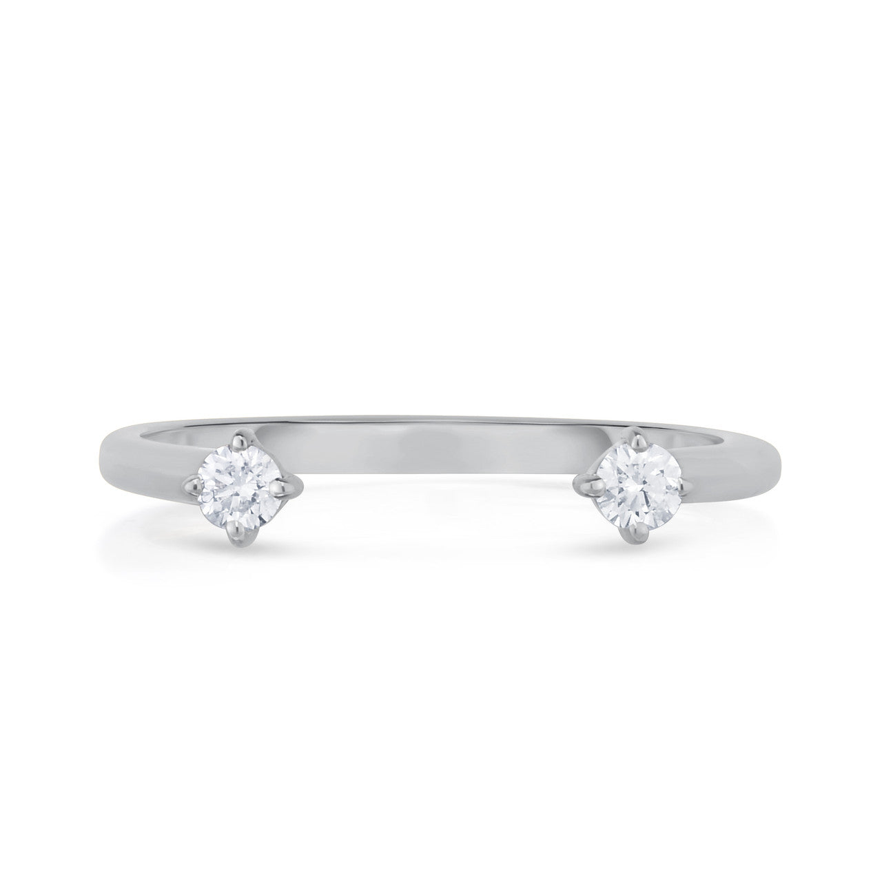 Open Diamond Ring in White Gold