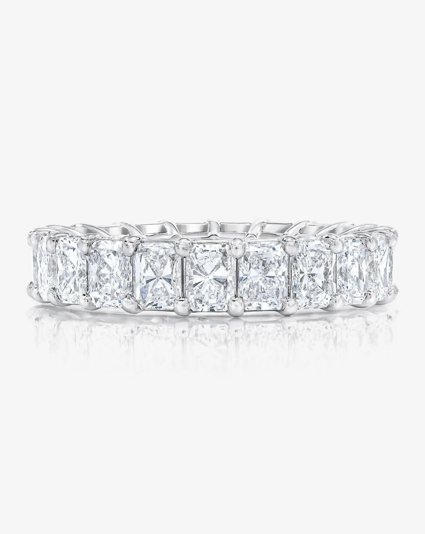 Petite Radiant Eternity Band in Platinum