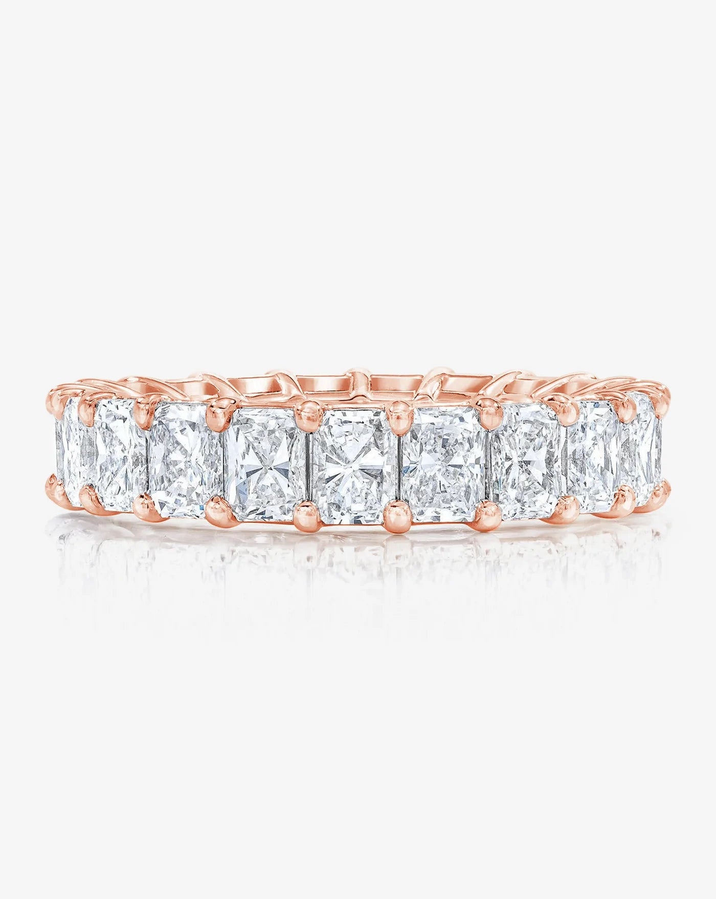 Petite Radiant Eternity Band in 14K Rose Gold