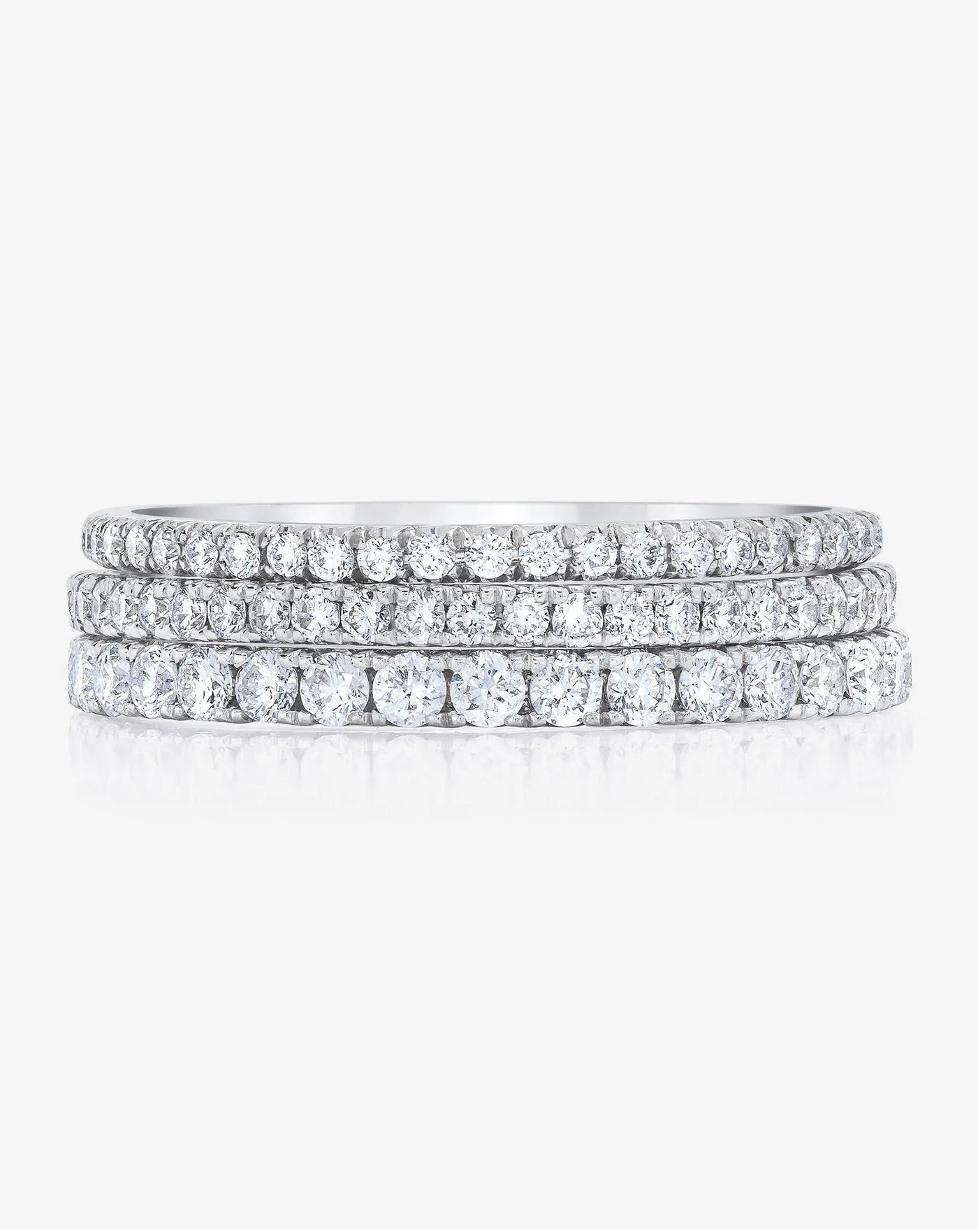 Platinum Micro Pavé Eternity Band