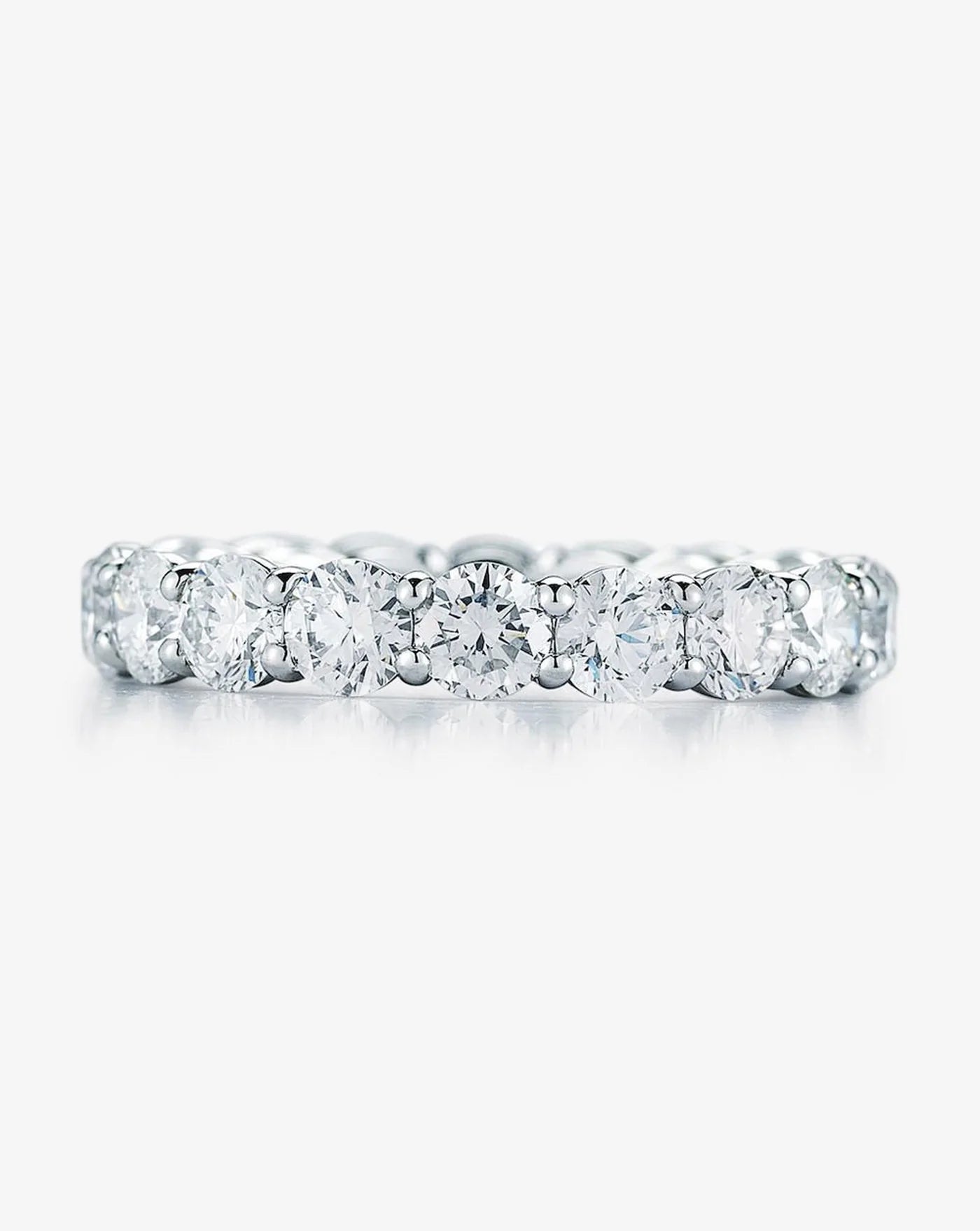Platinum Round Diamond Eternity Band
