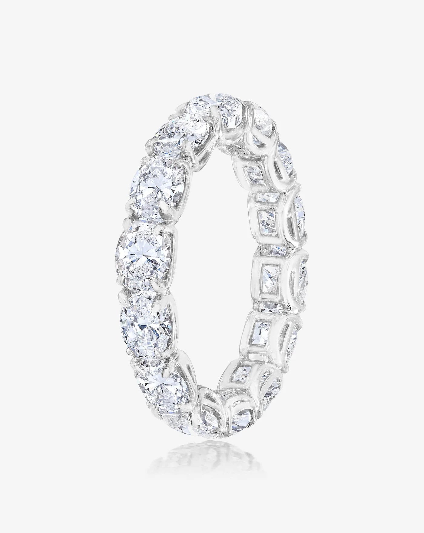 Sideways Oval Eternity Band in Platinum