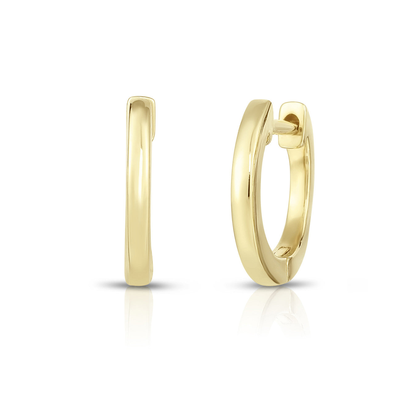 Gold Huggies in Yellow Gold