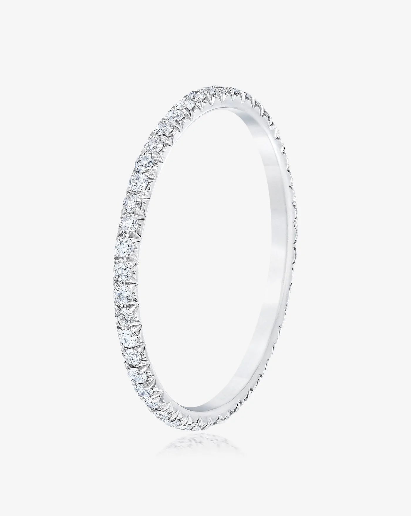 Platinum Micro Pavé Eternity Band
