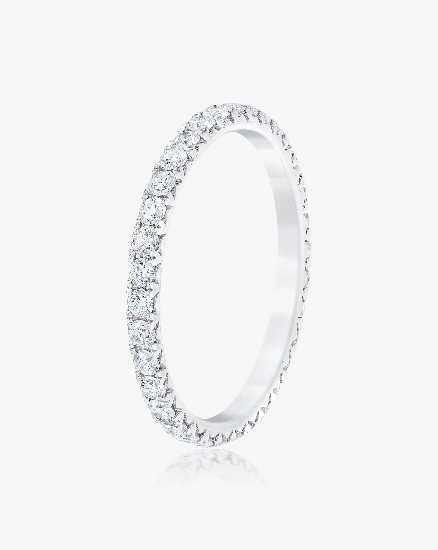 Platinum Micro Pavé Eternity Band