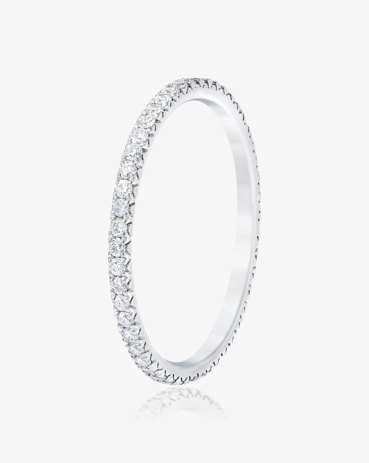 Platinum Micro Pavé Eternity Band