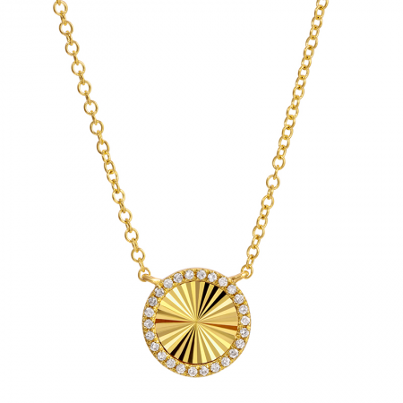 Fluted Disc Necklace