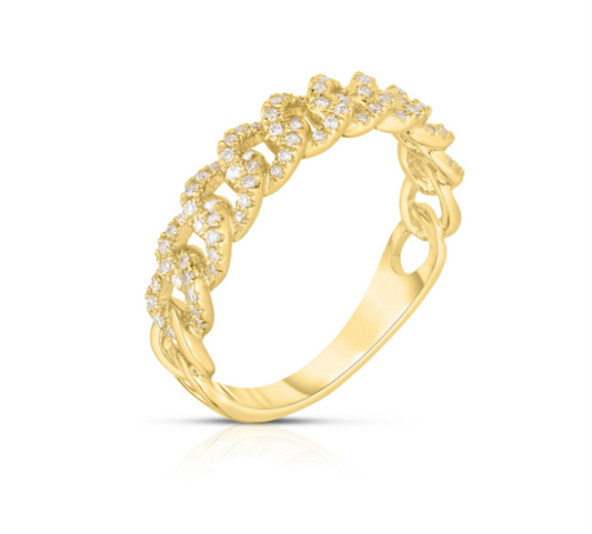 Diamond Curb Chain Ring