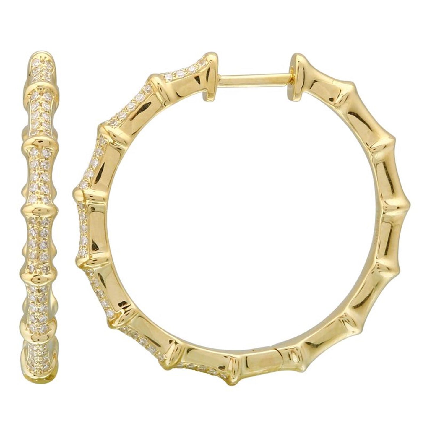 Pave' Diamond BambooHoops