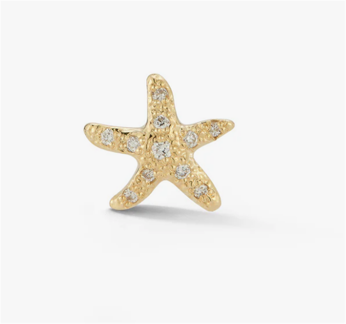 Single Starfish Diamond Stud