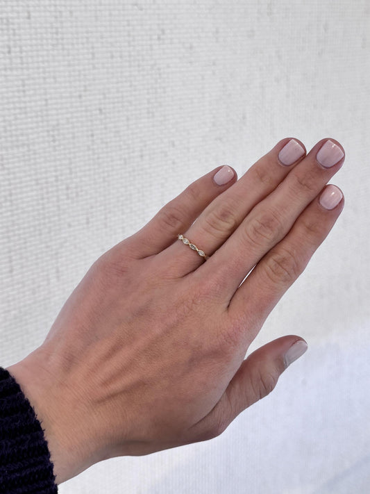 East West Marquise Diamond Eternity Band