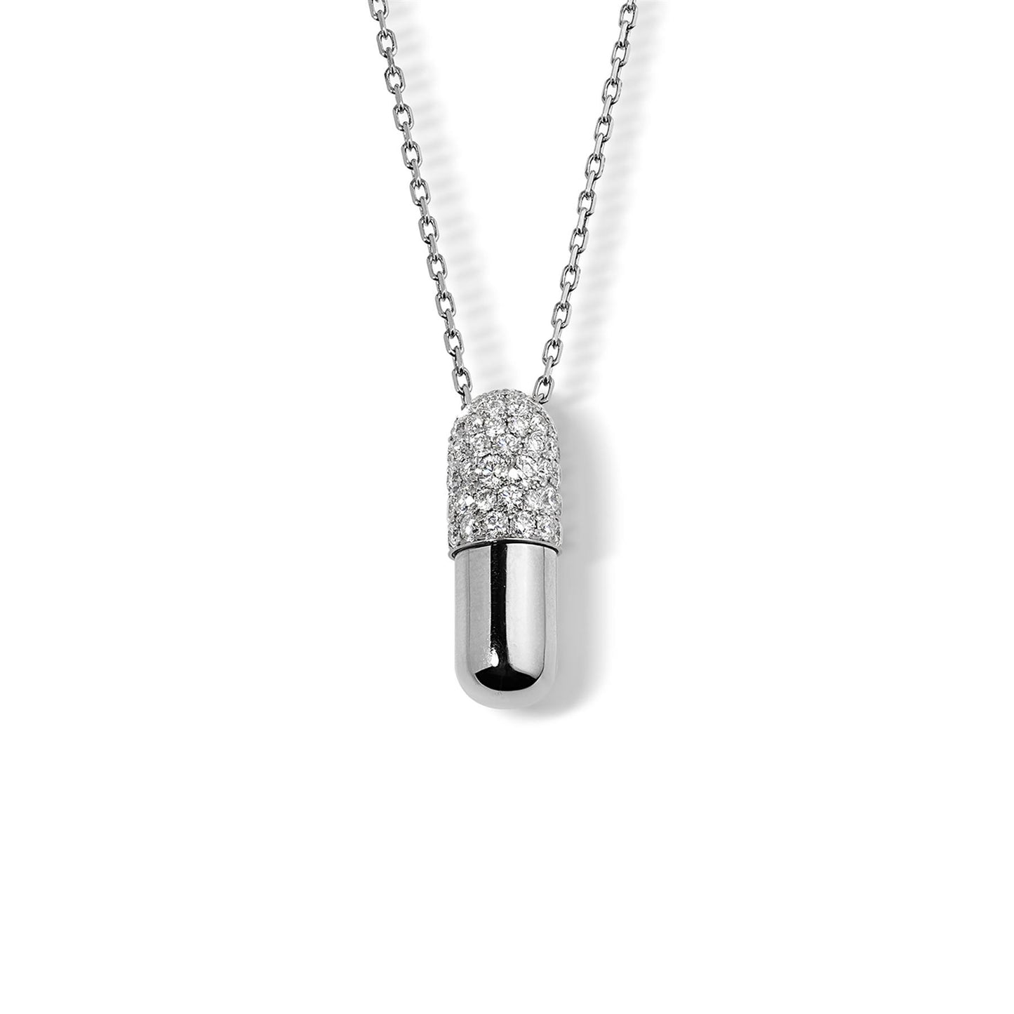 Large Screw top Diamond Pill Necklace