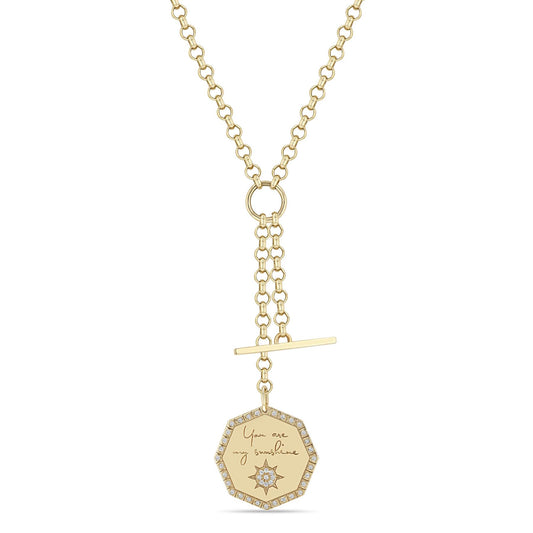 You Are My Sunshine Lariat Toggle Necklace