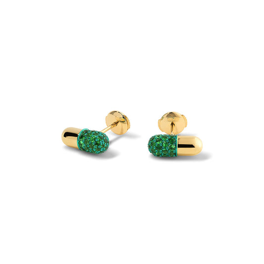 Tsavorite Pill Earrings