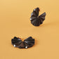 Black Mambo Mini Diamond Hoop Earrings