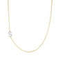 Offset Diamond Initial Necklace