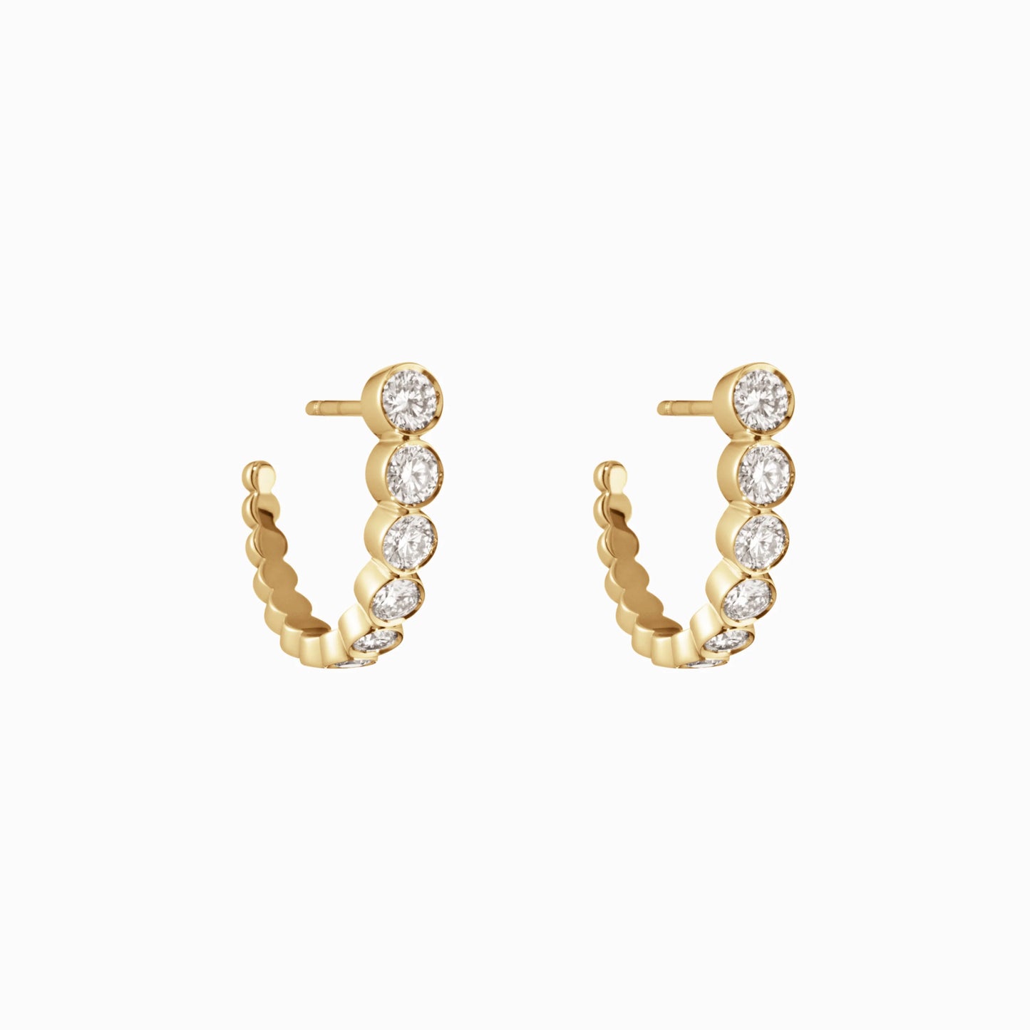 Boucle Ensemble Diamond Hoop Earrings by Sophie  Billie Brahe