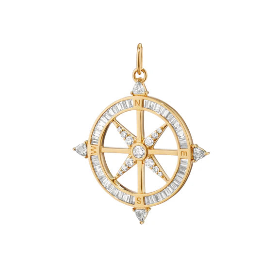 Adventure Diamond Compass Necklace