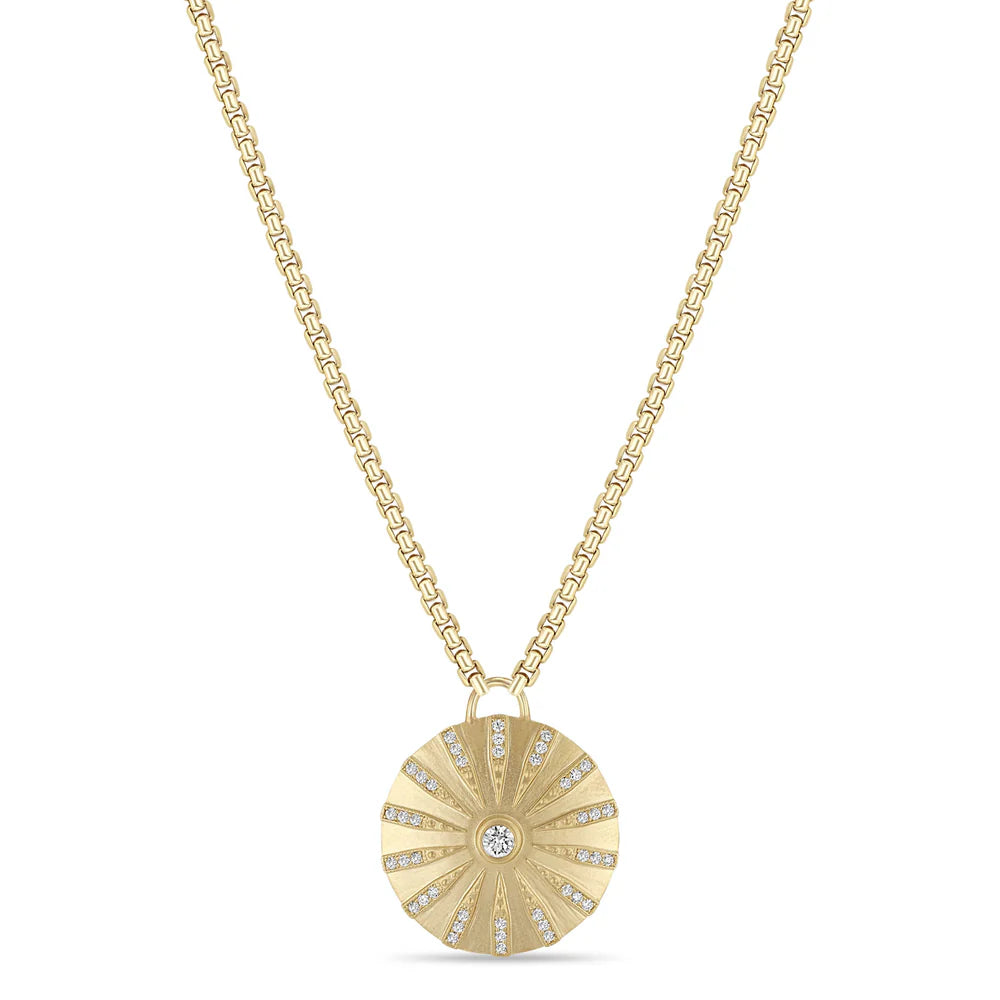 Supernova Medallion Diamond Necklace