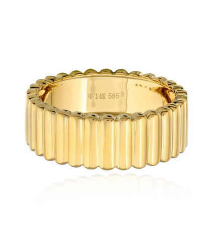 Yellow Gold Fluted Band