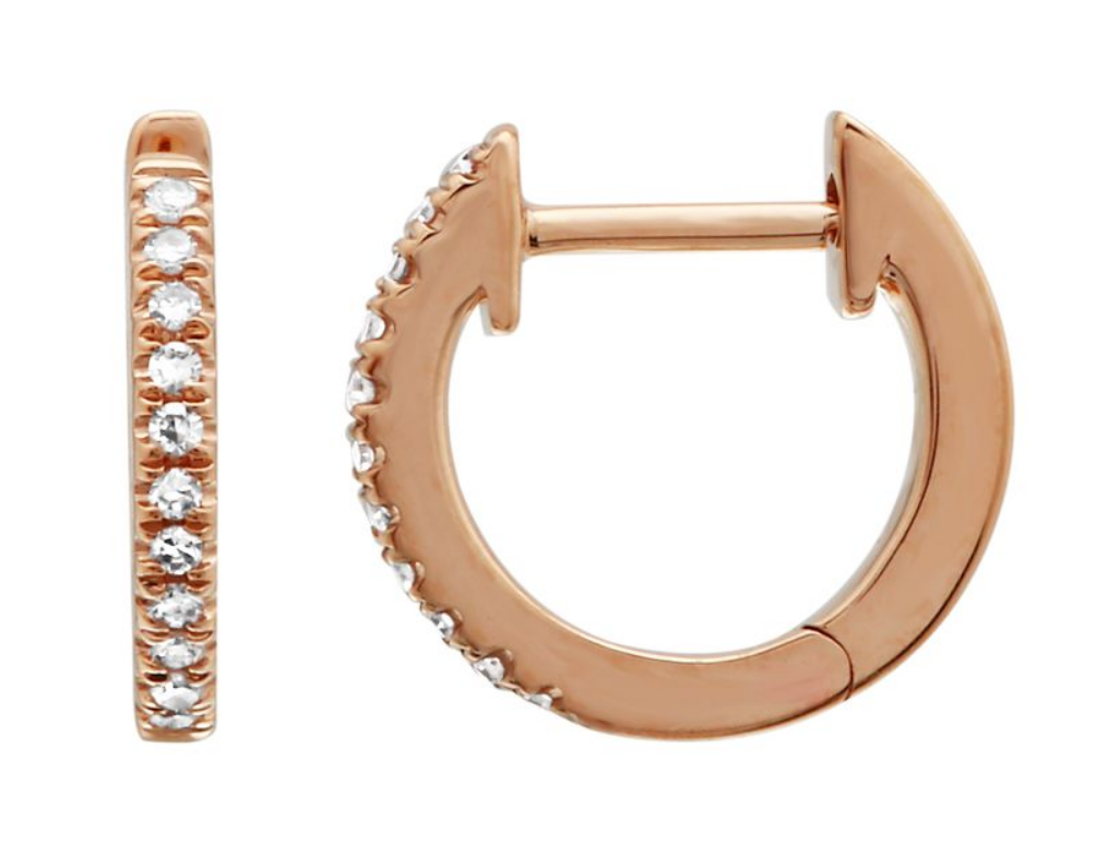 Petite Diamond Huggies