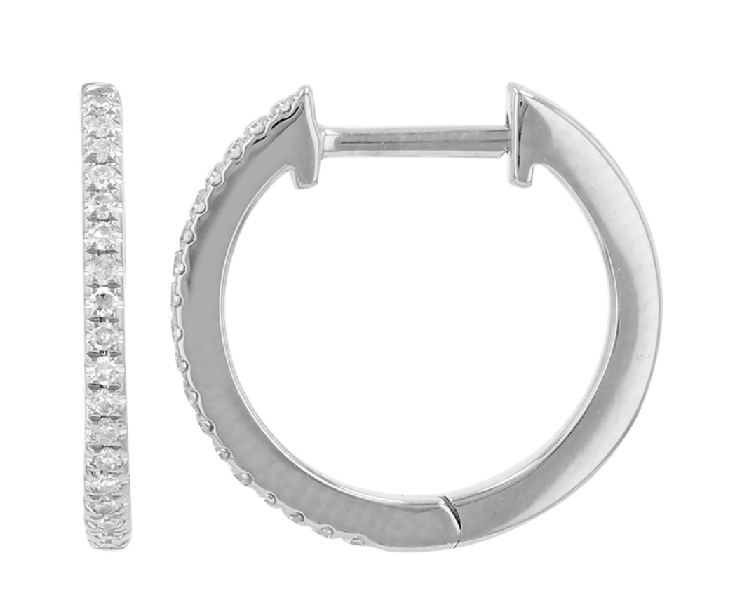 Petite Diamond Huggies