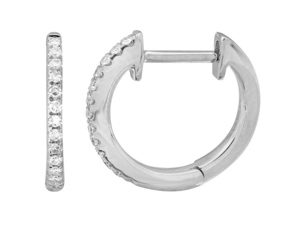 Petite Diamond Huggies