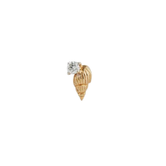 Bitsy Ursula Stud Earring with Diamond-Closed by Renna