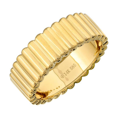 Yellow Gold Fluted Band