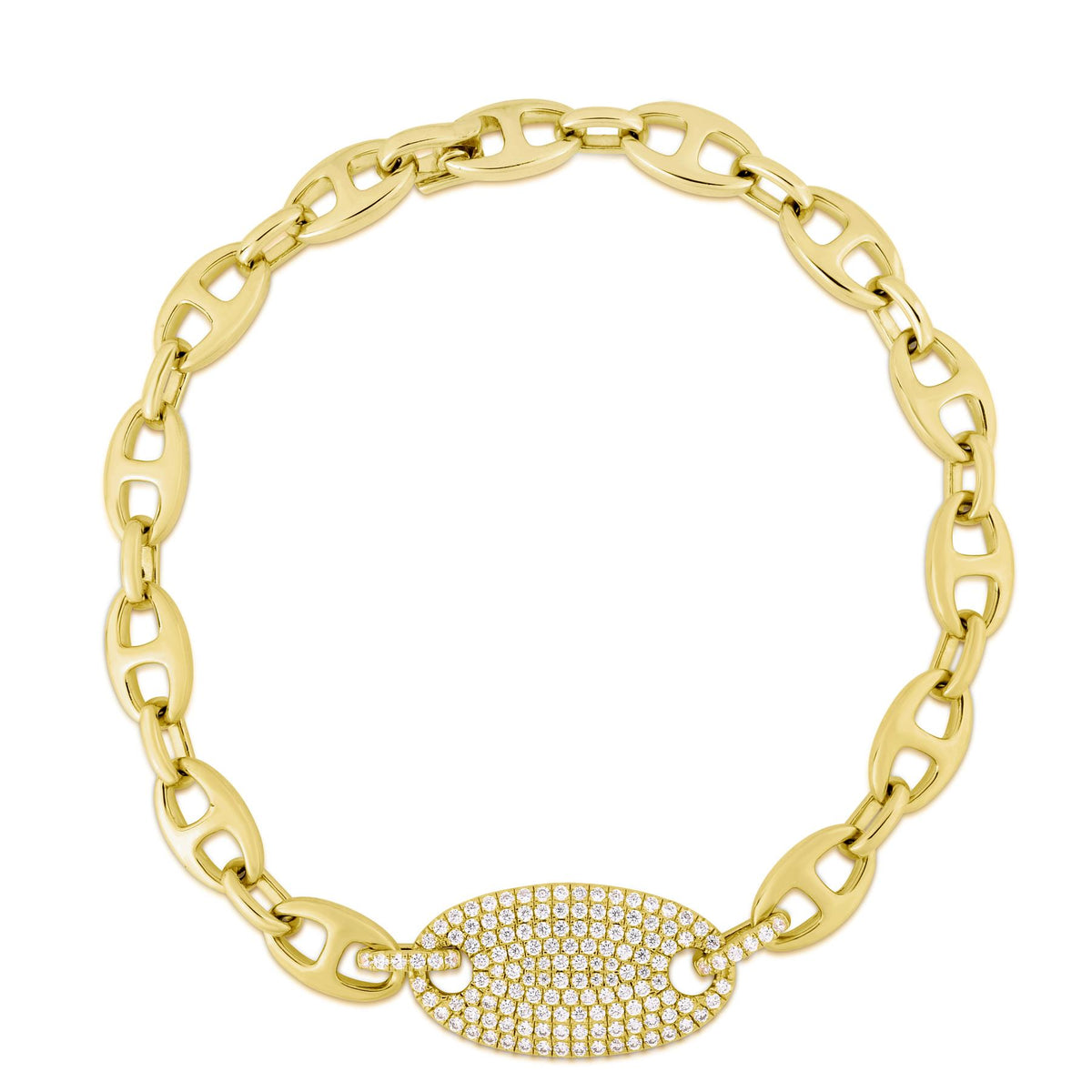 Diamond Mariner Link ID Bracelet