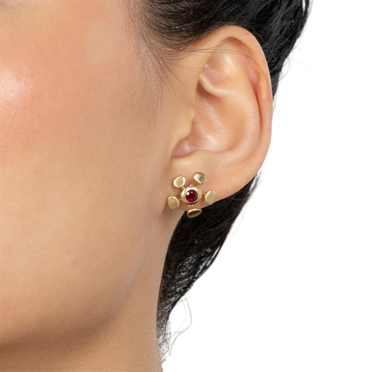 Chrona Ruby Stud Earrings by VRAM